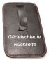Lederhandytasche - Mut zur Treue - schwarz