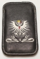 Lederhandytasche - White Eagle - schwarz