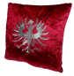 Kissen - Tiroler Adler - silber - bordeauxrot