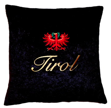 Kissen - Tirol - mit Adler - schwarz