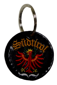 Schlüsselanhänger - Südtirol - rund - schwarz