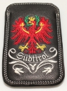 Lederhandytasche - Südtirol - schwarz