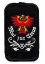 Lederhandytasche - Mut zur Treue - schwarz