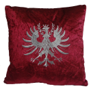Kissen - Tiroler Adler - silber - bordeauxrot